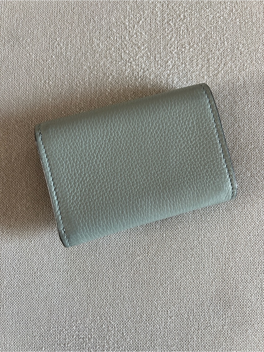 Tory Burch Pebbled Leather Miller Medium Flap Wallet in Blue Celadon - Picture 4 of 11